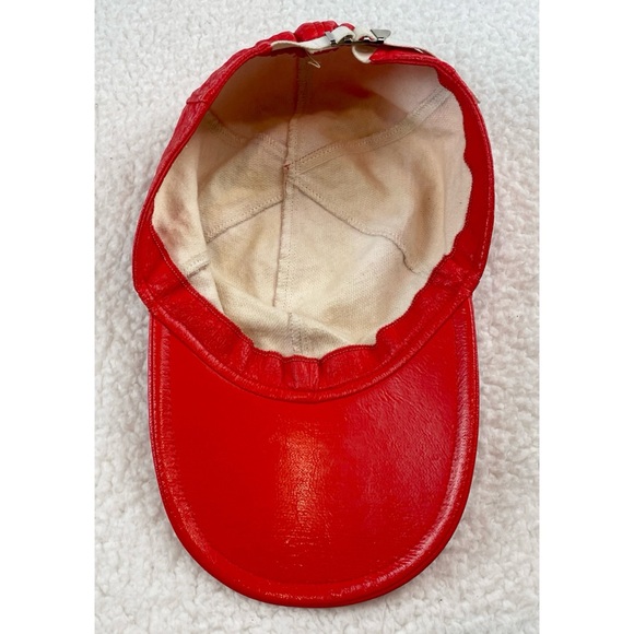 COURRÈGES • Red/White Vinyl Logo Baseball Hat - Picture 6 of 15